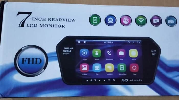 מסך מראה לרכב בגודל 7 אינץ ברזולוציה FULL HD